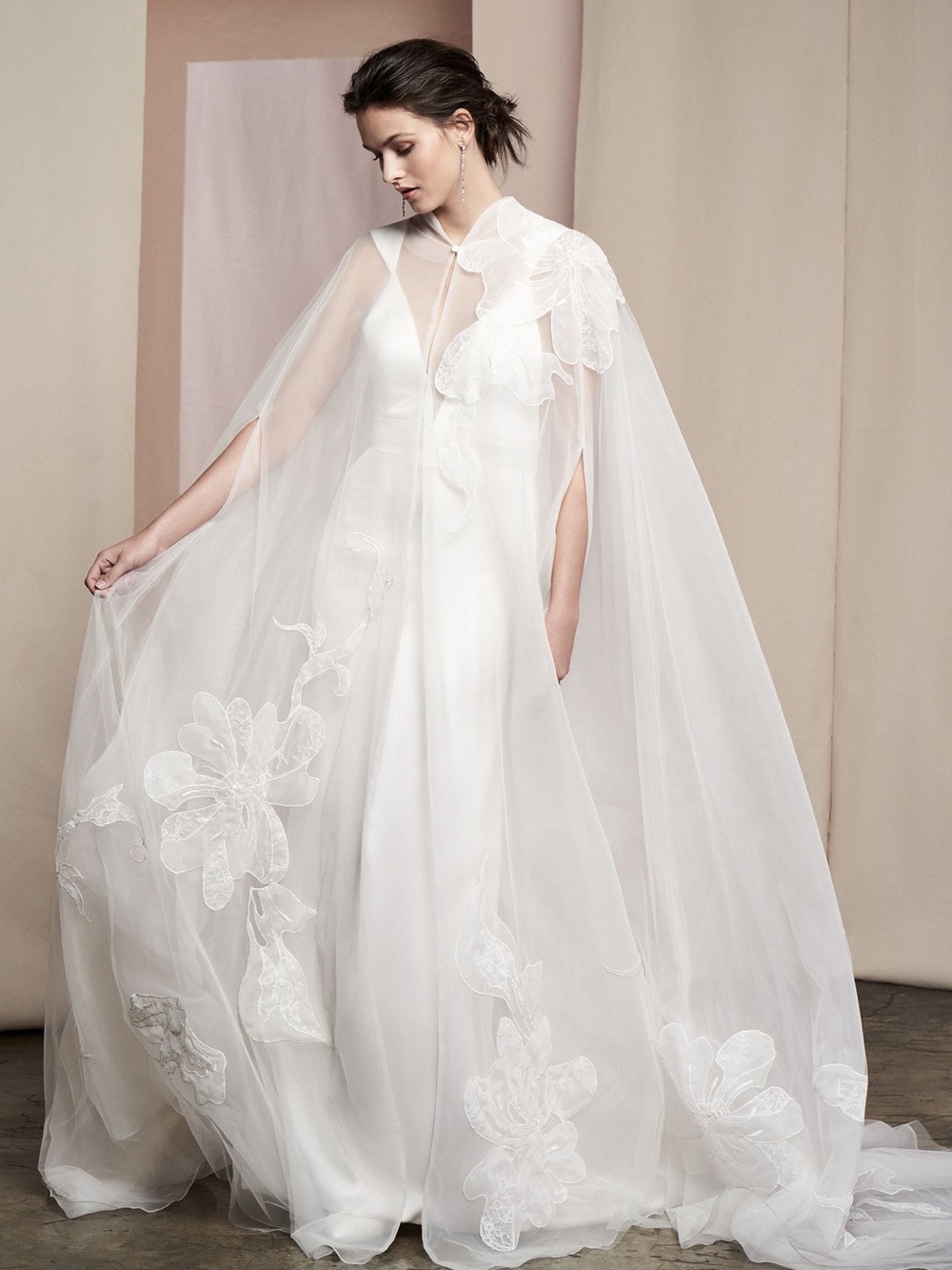 Justin Alexander “Kalina” Bridal CAPE - Picture 3 of 6